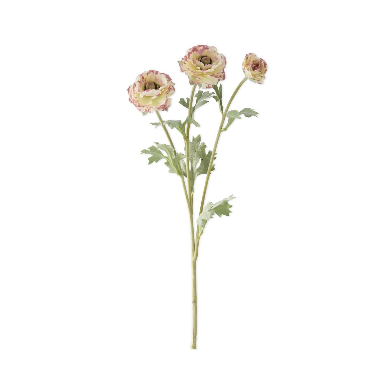 Artificial Pink Ranunculus Stem 18 Inch Faux Flower-18803C-WHPK